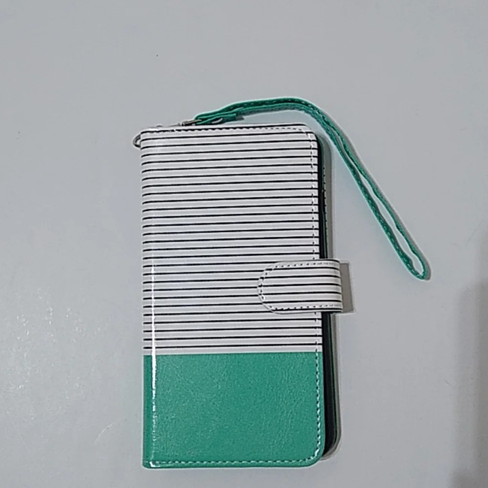 Ulak Card Slots Wallet 6p Mint Stripes